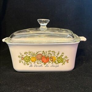 Vintage Corning Ware Spice of Life 1.5 qt Rectangular Casserole w/lid